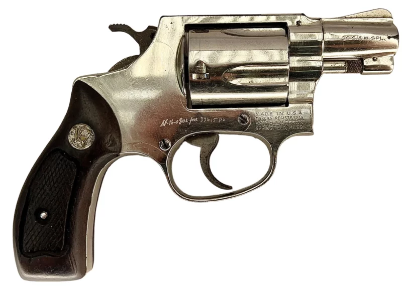 Smith & Wesson Model 36 revolver 2” .38Spl Nickel SN:J552738 - Image 2