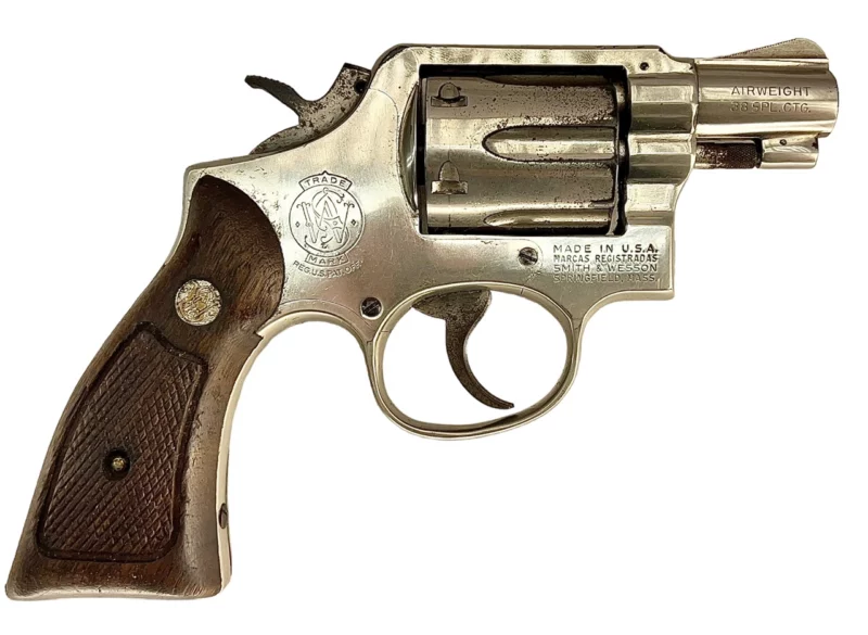 Smith & Wesson Model 12-2 Airweight revolver 2” .38Spl Nickel SND794260 - Image 2