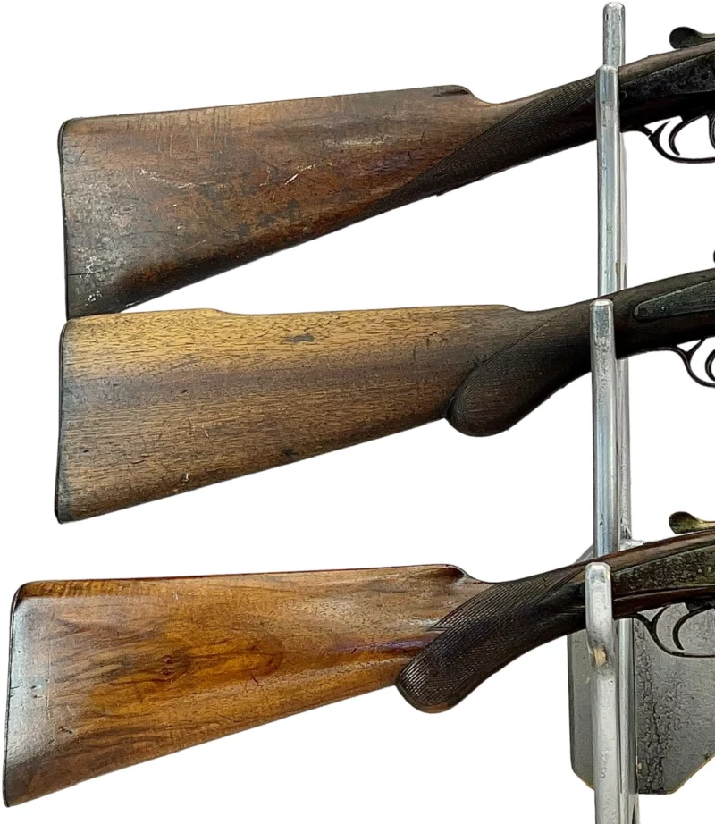 Belgium Side by Side 410ga shotgun with external hammers - Image 2