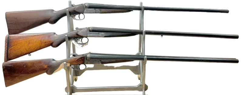 Belgium Side by Side 12ga shotgun - Prince of Wales pistol grip extractors