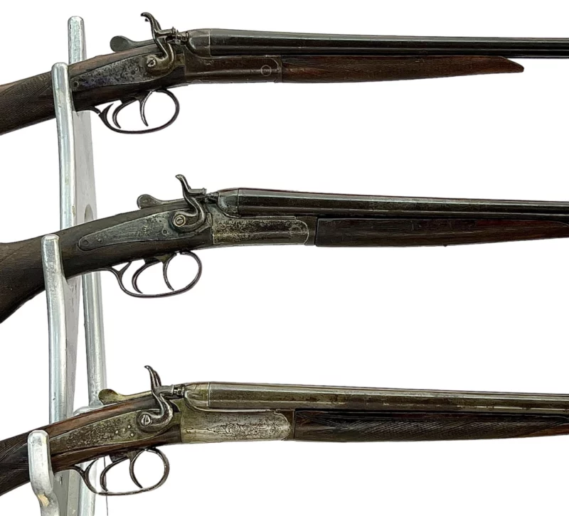 Belgium Side by Side 410ga shotgun with external hammers - Image 4