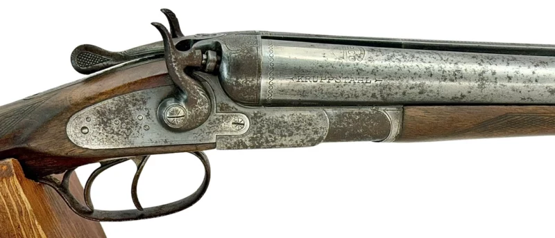 Coach Gun 18.75" .12 gauge Side by Side German Geco mfg., Pistol Grip External Hammers - Image 2