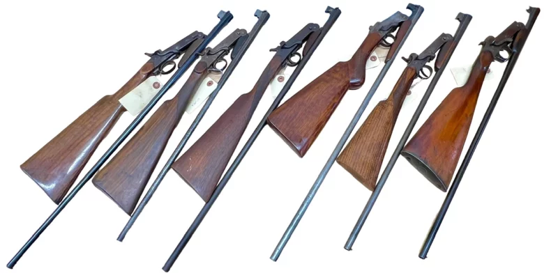 BELGIUM 410 SINGLE SHOT SHOTGUN EXTERNAL HAMMER, FOLD-OVER “POACHER’S GUN”