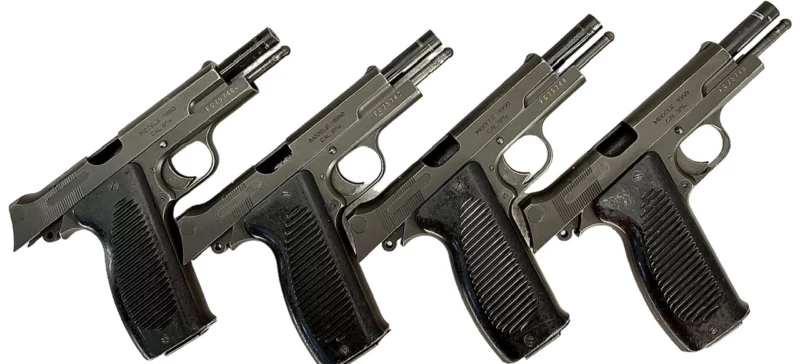MAC 50 4-Pistol Consecutive Numbered Quad with leather holsters - Image 7