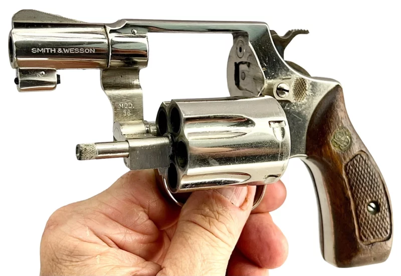 Smith & Wesson Model 36 revolver 2” .38Spl Nickel SN: J718867 - Image 6