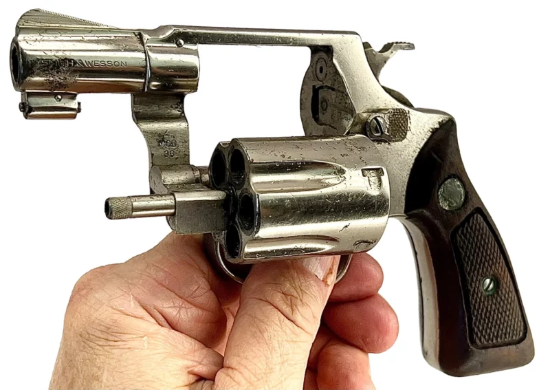 Smith & Wesson Model 36 revolver 2” .38Spl Nickel SN: J515401 - Image 5