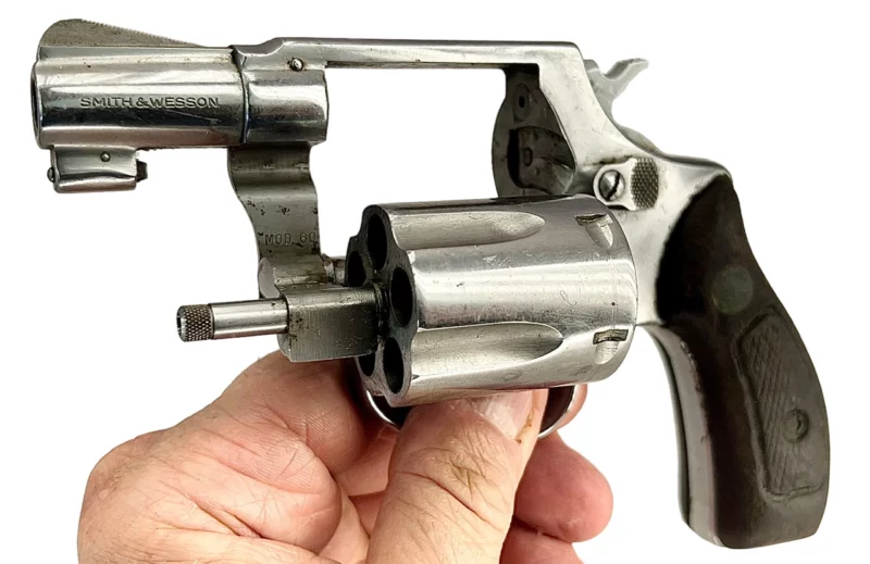 Smith & Wesson Model 60 revolver 2” .38Spl Nickel SN R144242 - Image 5