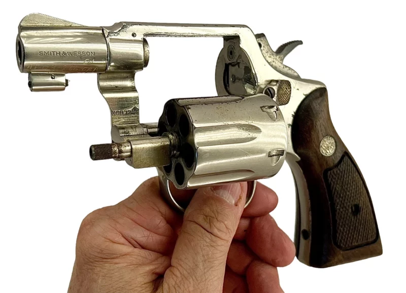 Smith & Wesson Model 12-2 Airweight revolver 2” .38Spl Nickel SND794260 - Image 7