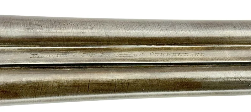 British Made 12 Gauge Hammer Shotgun by Milburn & Son Damascus barrels - Image 7