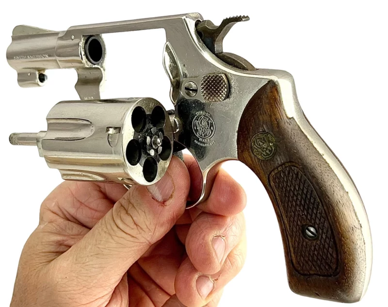 Smith & Wesson Model 36 revolver 2” .38Spl Nickel SN: J718867 - Image 7