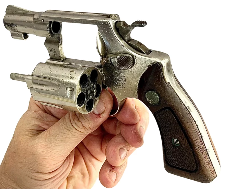 Smith & Wesson Model 36 revolver 2” .38Spl Nickel SN: J515401 - Image 6