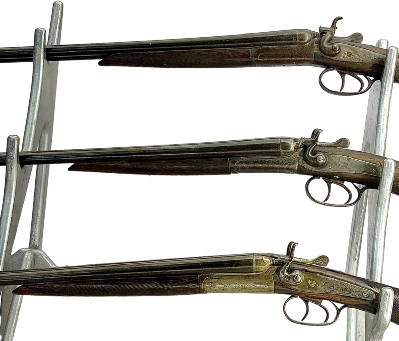 Belgium Side by Side 410ga shotgun with external hammers - Image 9