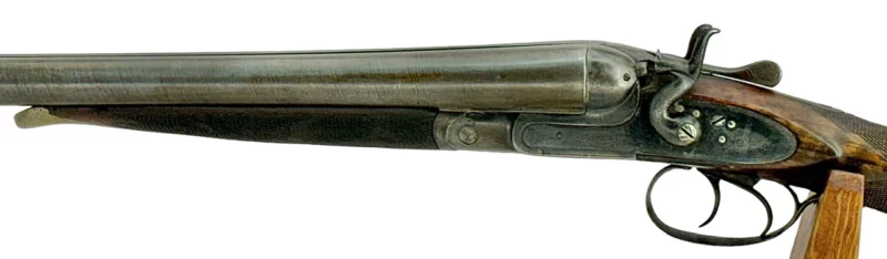 British Made 12 Gauge Hammer Shotgun by Milburn & Son Damascus barrels - Image 9