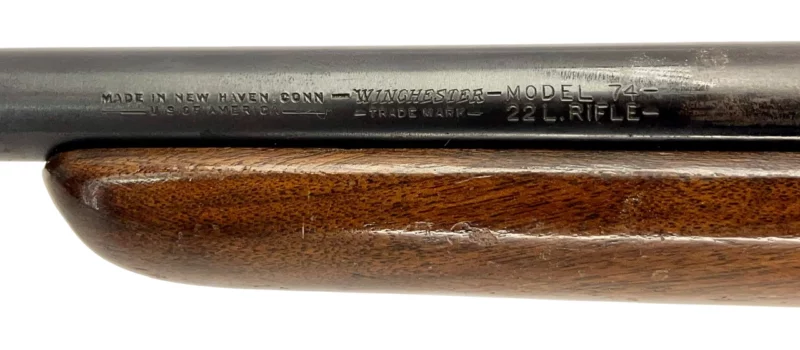 Winchester 74 .22 semi-auto rifle with rare Alex Martin riflescope - Image 10