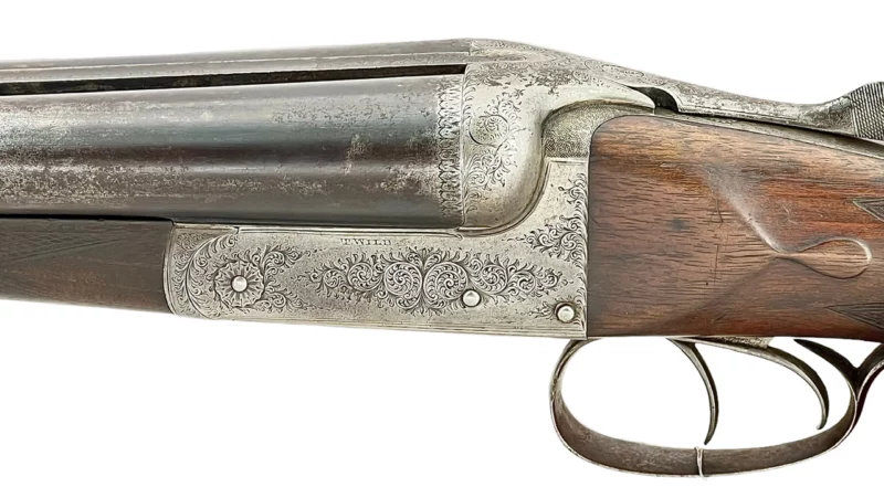 British side by side 12 Gauge shotgun made by T. Wild - Image 13