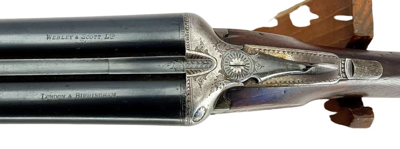 British Made 12 gauge Side by Side Shotgun By Webley & Scott Ltd. - Image 15