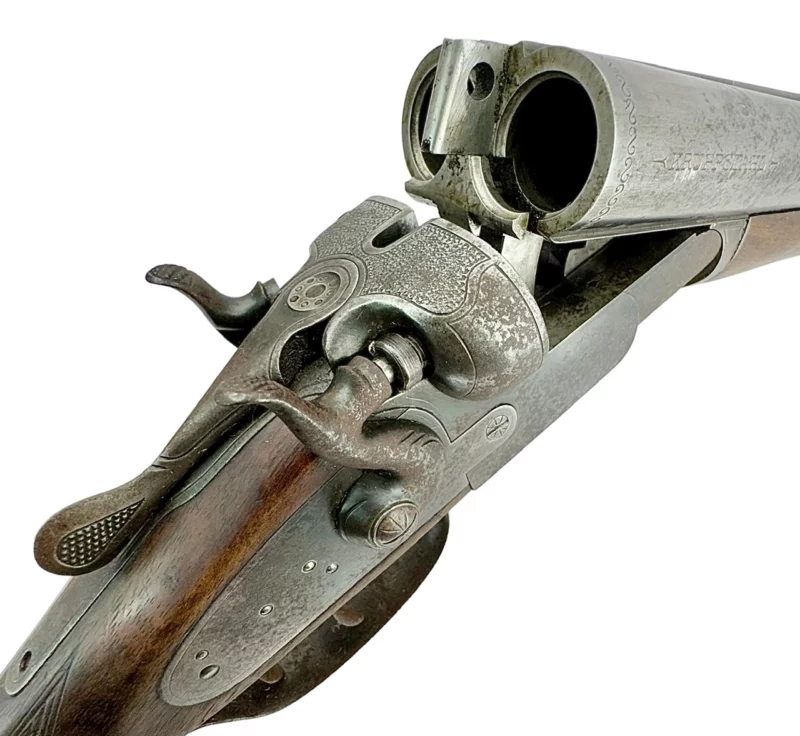 Coach Gun 18.75" .12 gauge Side by Side German Geco mfg., Pistol Grip External Hammers - Image 14
