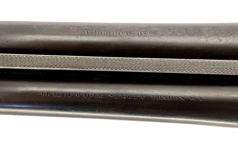 British Side By Side 12 gauge Shotgun made by J. Robertson - Image 2