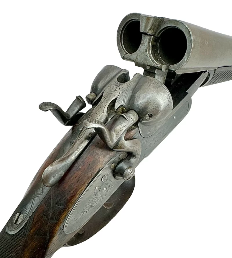 British Made 12 Gauge Hammer Shotgun by Milburn & Son Damascus barrels - Image 13