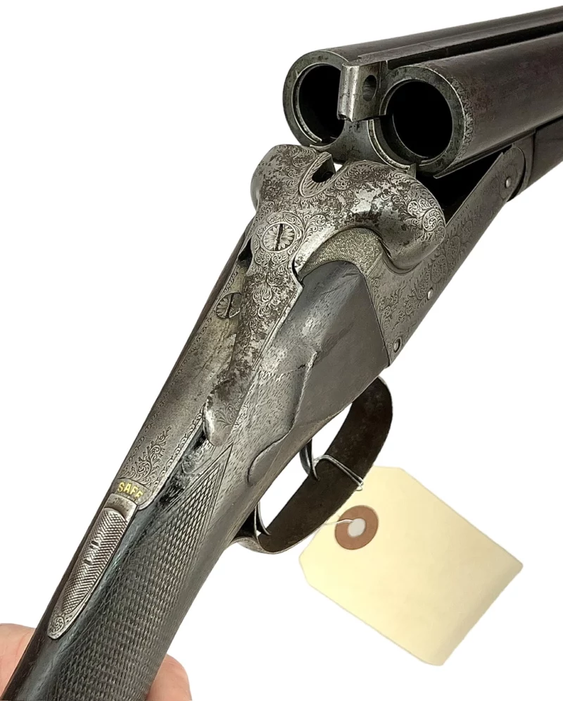 British side by side 12 Gauge shotgun made by T. Wild