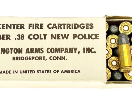 .38 S& W (.38 Colt New Police) ammo vintage Remington 50rds