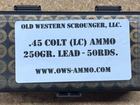 .45 Long Colt ammo 250gr. RNFP 50rds