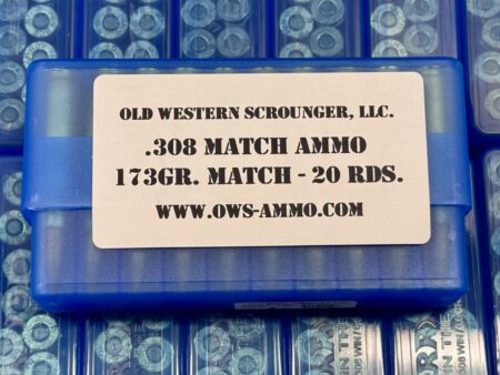 308 Winchester National Match ammo 173gr.