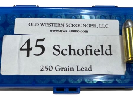 45 Schofield ammo 250gr. Round Nose Lead